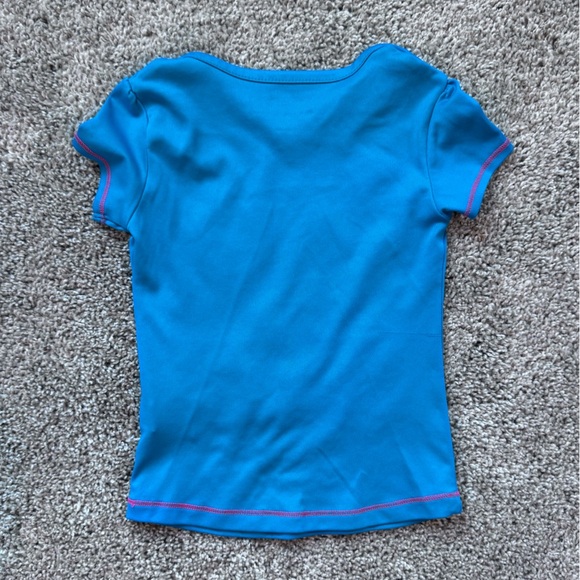 Skechers Blue and Pink Short Sleeve Tee with Colorful Print graphic tee size 3T - Picture 5 of 5
